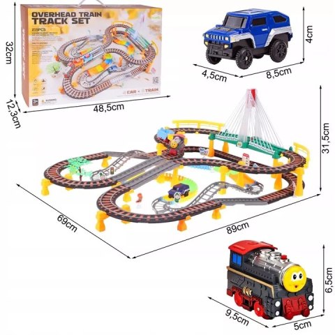 Kolejka pociąg elektryczna 192 el. tor lokomotywa wagony