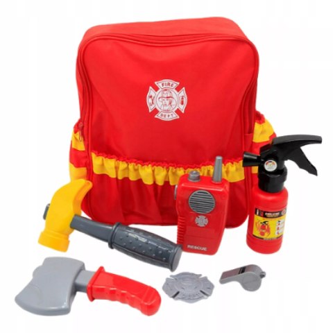 Plecak z narzędziami kamizelka krótkofalówka strażak gaśnica KN645