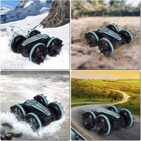 Samochód terenowy RC z opaską gestów - auto, wodoodporny, LED