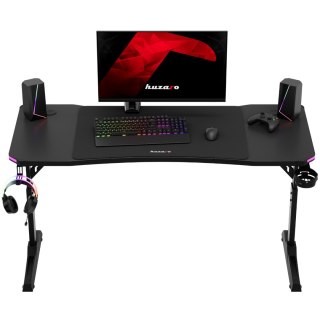 Biurko gamingowe dla graczy LED RGB HERO 3.6 regulacja wysokości 140x60cm - czarny