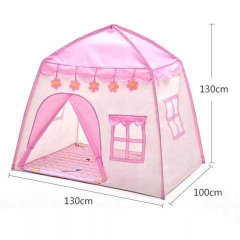 Namiot domek ogrodowy z podłogą dla dziewczynek różowy 600-25