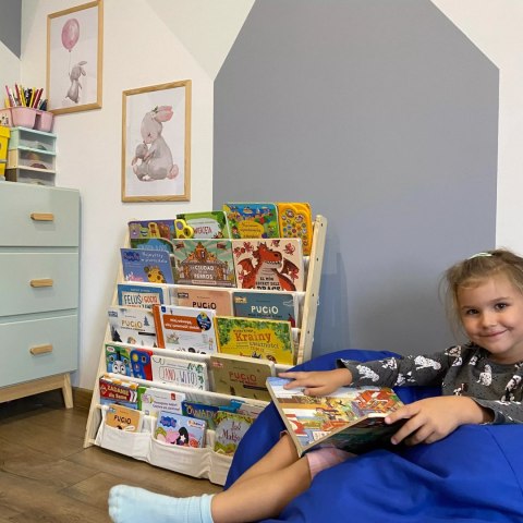 Regał na książki dla dzieci Stojak Półka Szafka Organizer Biblioteczka