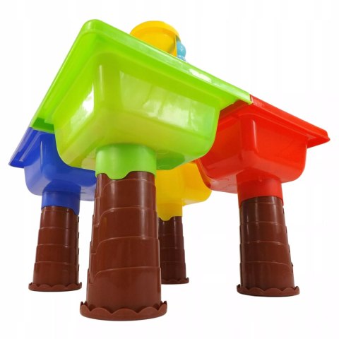 Stolik do piasku i do wody delfin młyn łopatka grabki foremki 25 el 9829