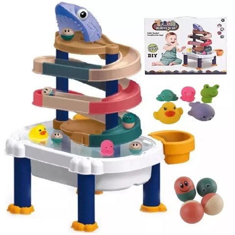 Stolik do piasku i do wody zjeżdżalnia wodna gumowe zabawki rekin 868-1