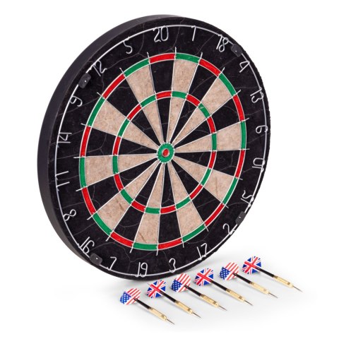 Tarcza do darta gry w rzutki lotki tablica sizalowa 46 cm zestaw 6 rzutek