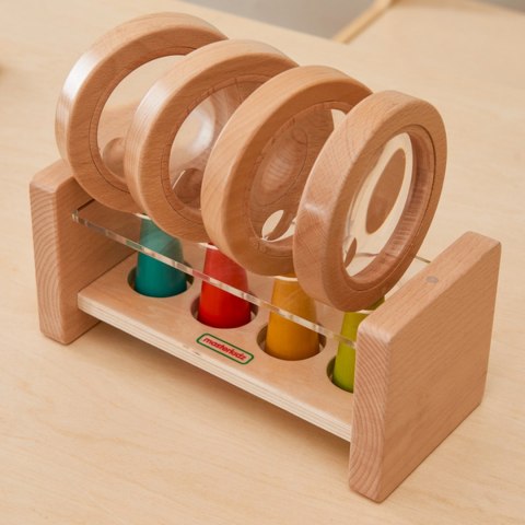 MASTERKIDZ Zestaw Drewnianych Lup z Pojemnikiem