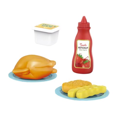 Różowa Kuchenka Mikrofalowa z Kurczakiem