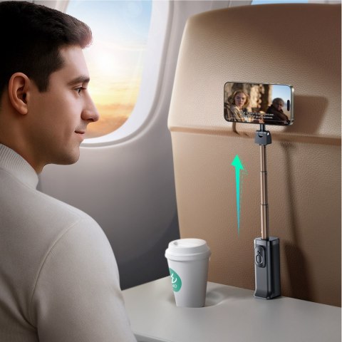 Selfie stick kij do zdjęć z uchwytem pilotem Bluetooth MagSafe - czarny