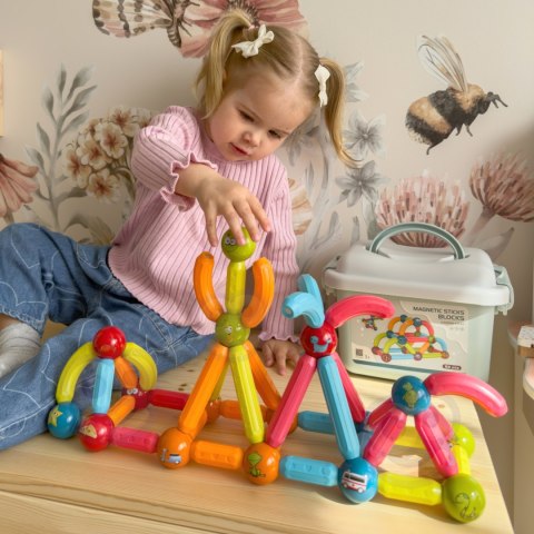 WOOPIE Magnetyczne Klocki Konstrukcyjne Edukacyjne 52 el.