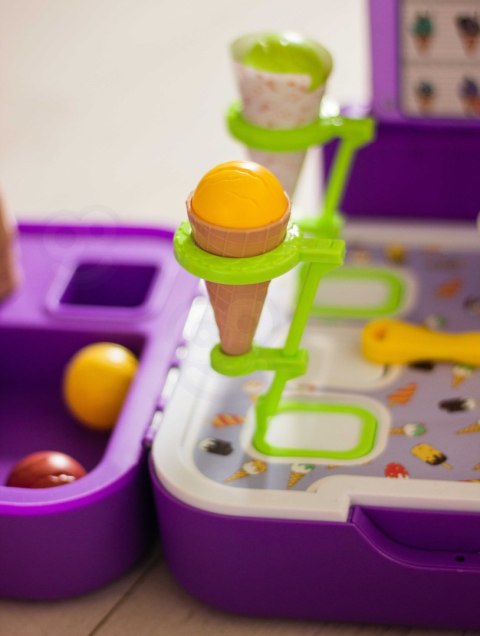 Walizka z Lodami 3w1 Kuchnia Sklepik Lodziarnia Przenośna 62 el.