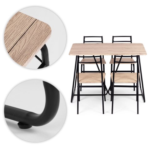Zestaw mebli do jadalni kuchni stół + 4 krzesła PARIS ModernHome