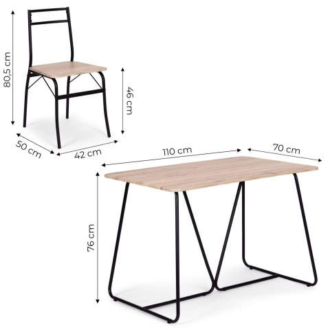 Zestaw mebli do jadalni kuchni stół + 4 krzesła PARIS ModernHome