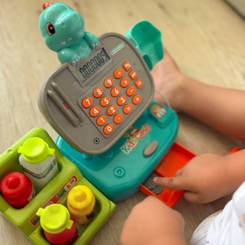 WOOPIE Kasa Sklepowa z Półką DINO Niebieski