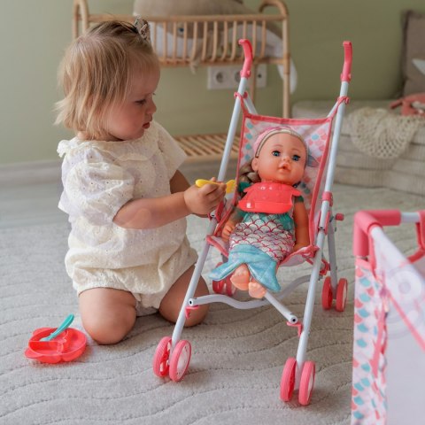 WOOPIE ROYAL Lalka Bobas 36 cm Syrenka Interaktywna Zestaw XXL Opiekunka 18w1