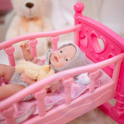 Lalka Bobas 36 cm w Ubranku z Misiem Akcesoria do Karmienia