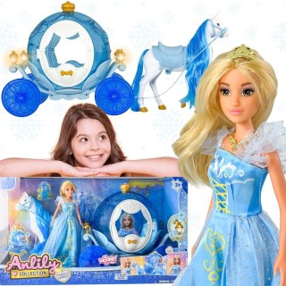 WOOPIE ROYAL Lalka Lodowa Księżniczka Lily i Magiczny Duży Powóz Karoca Akcesoria