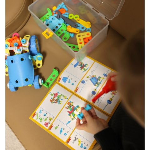 WOOPIE Zestaw Pojazdów Klocki Konstrukcyjny 6w1 STEM