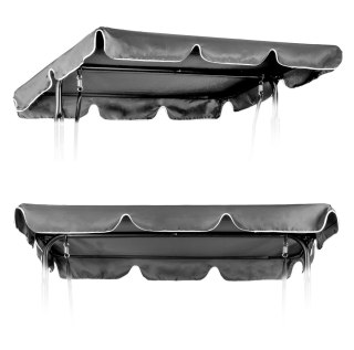 DASZEK DO HUŚTAWKI 188 X 110 CM WODOODPORNE POSZYCIE SZARY MODERNHOME