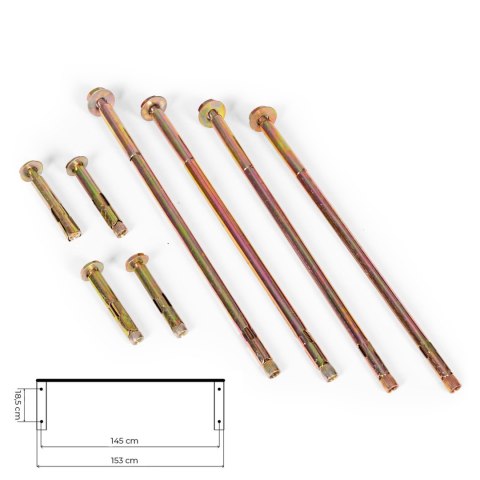 DASZEK NAD DRZWI 150X100 CM ZADASZENIE OSŁONA POLIWĘGLAN