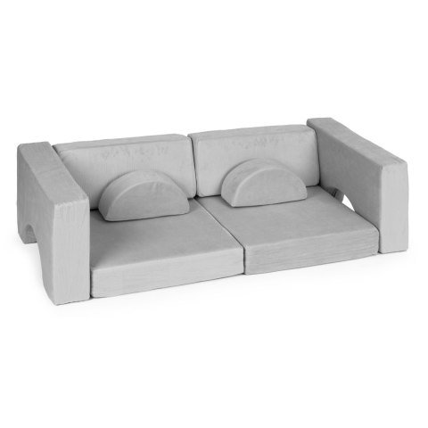 FOTEL MODUŁOWY DLA DZIECI DIY 8 MIĘKKICH PODUCH SKŁADANY - SZARY ECOTOYS