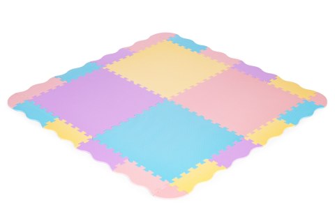 MATA PIANKOWA KOLOROWA DLA DZIECI Z PŁOTKIEM 141,5X141,5 CM 24 EL. IPLAY