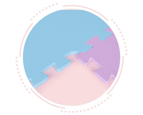 MATA PIANKOWA KOLOROWA DLA DZIECI Z PŁOTKIEM 141,5X141,5 CM 24 EL. IPLAY