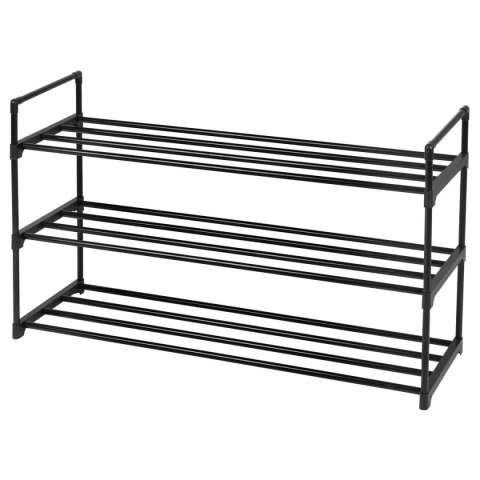SZAFKA REGAŁ NA BUTY CZARNY 3 PÓŁKI