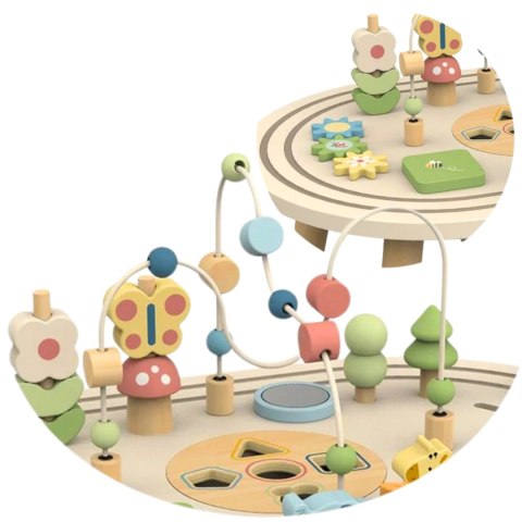 TOOKY TOY Drewniany Stolik Aktywności Safari