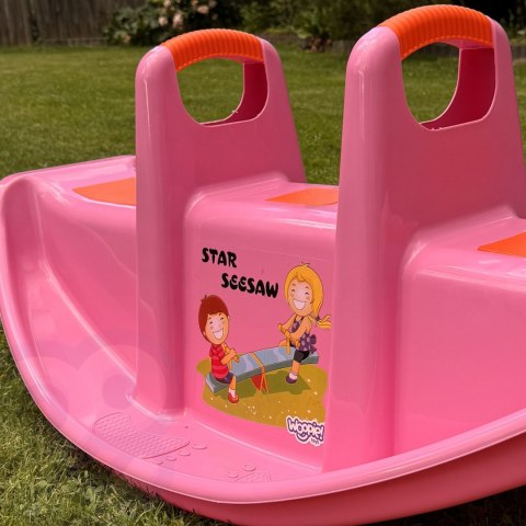 WOOPIE Bujak Wieloosobowy STAR Huśtawka Równoważna Różowa