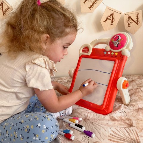 WOOPIE Dwustronna Tablica do Rysowania Gra Tetris 2w1 Pomarańczowa