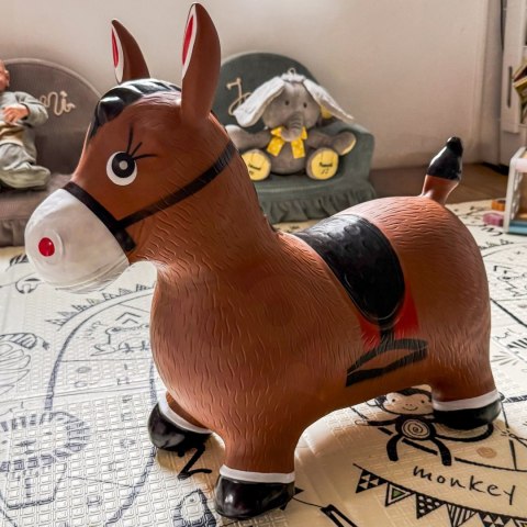 WOOPIE Skoczek Gumowy do Skakania Konik + Pompka