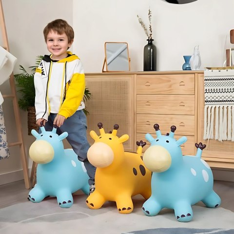 WOOPIE Skoczek Gumowy do Skakania Żyrafa Żółta + Pompka