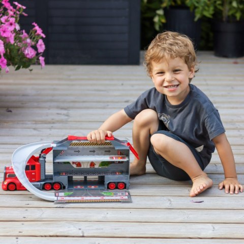 WOOPIE Zestaw Ciężarówka Laweta Garaż Tor Wyścigowy