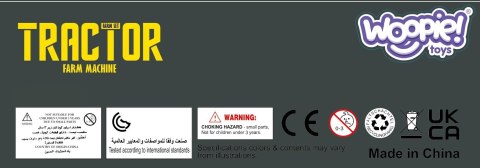 WOOPIE Zestaw Mini Farma Traktor Zwierzęta Osada Farma Rolnik 1:24