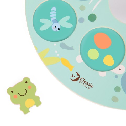 CLASSIC WORLD Gra Sensoryczna Liść Lotosu Dopasuj Kształty i Kolory