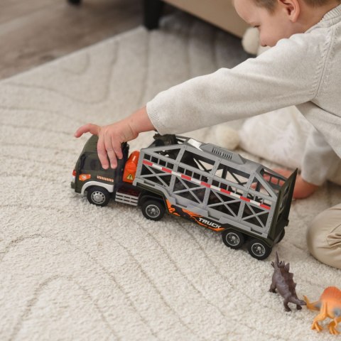 WOOPIE Ciężarówka Transporter Dinozaurów Auto z Dźwiękiem i Światłem