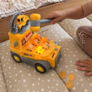 WOOPIE Gra Zręcznościowa Uderz Młotkiem Wbijak Plac Budowy z Akcesoriami