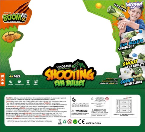 WOOPIE Interaktywny Pistolet na Piankowe Kulki + Dinozaur Wyrzutnia