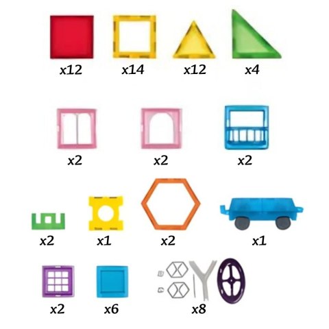 WOOPIE Klocki Magnetyczne 3D Edukacyjne Panele Dla Dzieci