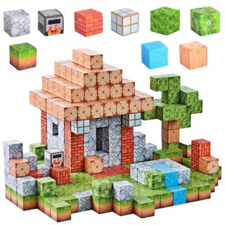 WOOPIE Klocki Magnetyczne Konstrukcyjne Świat Klocków 108 el.