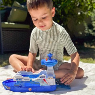 WOOPIE Łódź Policyjna Patrolowa Interaktywna - Skala 1:16 + Autka 3 szt.