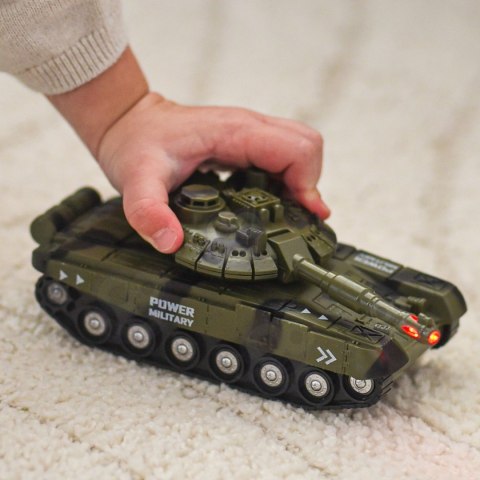 WOOPIE Zestaw Pojazdów Wojskowych z Wyrzutnią Czołg Helikopter 4SZT Skala 1:20