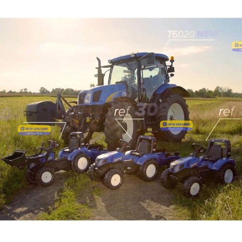 FALK Traktor na Pedały New Holland Duży z Przyczepką od 3 lat
