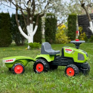FALK Traktorek Baby Claas Axos 310 Zielony z Przyczepką od 1 roku