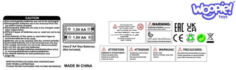 WOOPIE Interaktywny Słonik Przytulanka z Dźwiękiem i Światłem