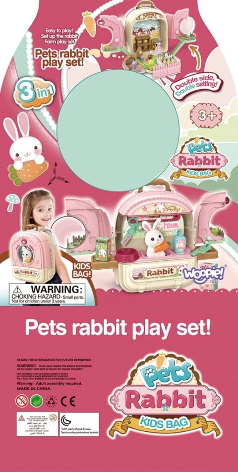 Królik w Plecaku 3w1 Farma Domek Ogródek