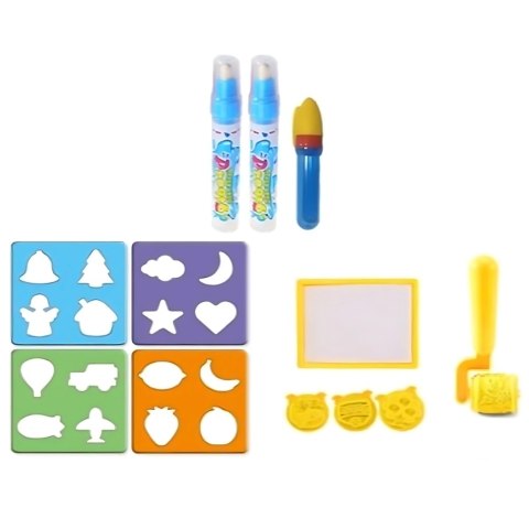 WOOPIE Magiczna Mata Wodna do Malowania XXL Pieczątki Cyferki 100x80 cm