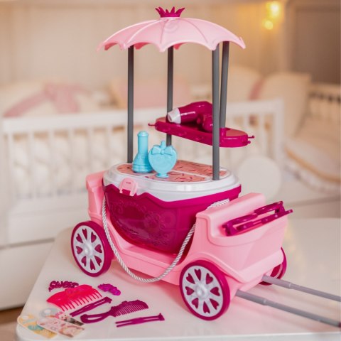 WOOPIE Salon Piękności Urody Toaletka na Kółkach Wózek Wlizka 31 akc. 4w1