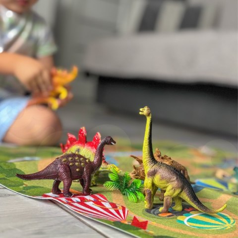 WOOPIE Zestaw Figurki Dinozaury 16 el. + Mata + Kuferek