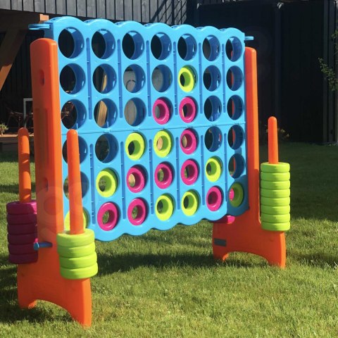 FEBER Gra Logiczna Strategiczna do Ogrodu Domu 4 Kółka w Linii Rzędzie Mega 4 in Line